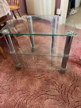 Image 2 of Glass television stand for sale