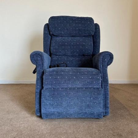Image 3 of PRIMACARE ELECTRIC RISER RECLINER BLUE CHAIR ~ CAN DELIVER