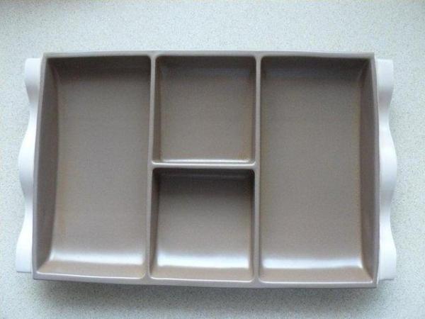 Image 1 of Vintage Poole Pottery hors d'oeuvres tray