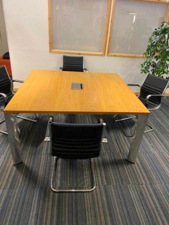 Image 1 of **Oak Wood Boardroom/Conference/Office/Meeting Table