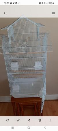 Image 1 of New Pagoda  style  cage with feeders and perches