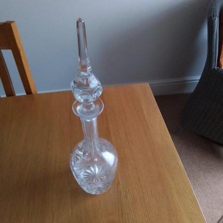 Image 3 of Cut Glass round tall De Canter