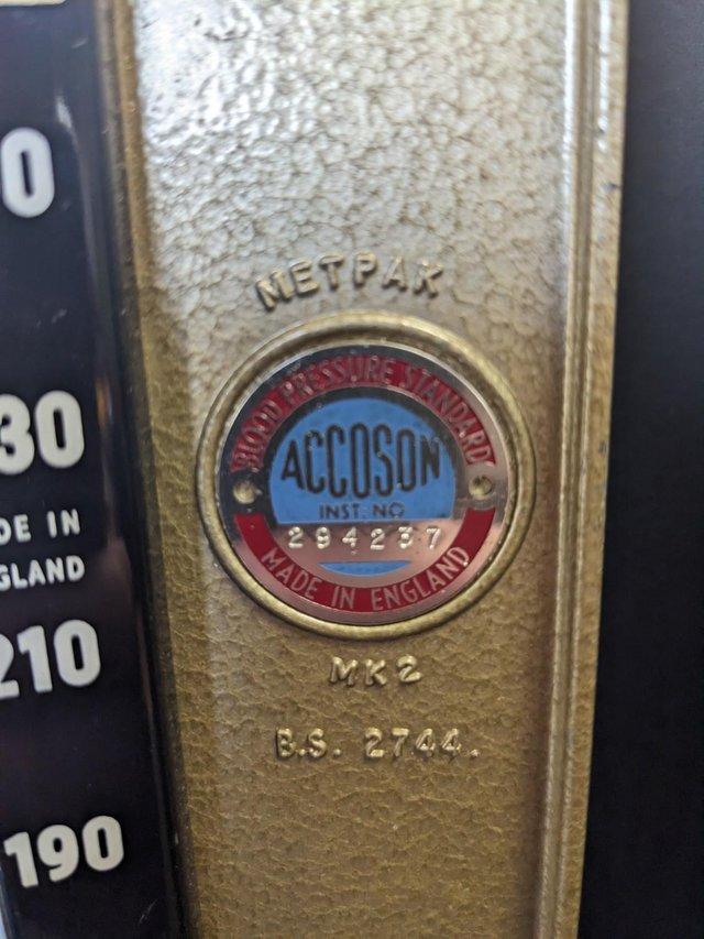 Preview of the first image of Vintage Accoson Blood Pressure Machine Sphygmomanometer.