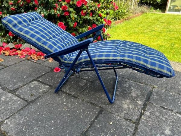 Image 2 of Sun Lounger Reclining Chair with arms and cushion