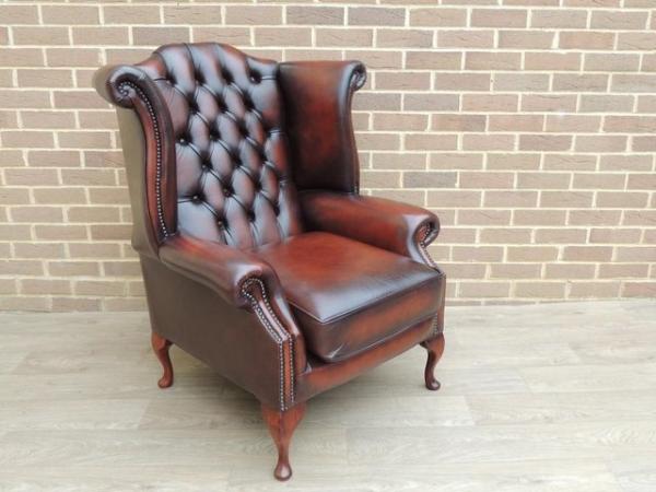 Image 5 of Luxury Queen Anne Chesterfield Wingback Armchair (UK Deliver
