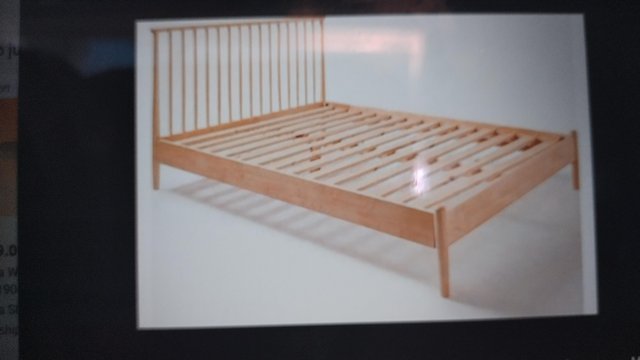 Image 2 of J D WILLIAMS SPINDLED KING SIZED BED FRAME AND HEADBOARD