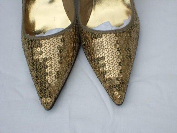 Image 3 of JAIME MASCARO Gold Sequin Shoes  – Size 3/36 NEW!