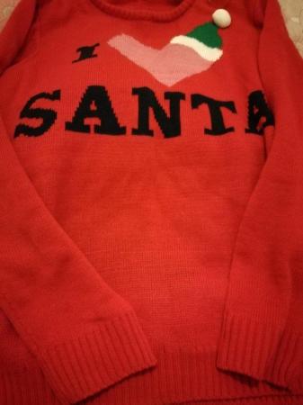 Image 3 of Christmas jumper with I love Santa