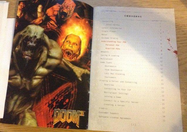 Image 2 of Doom 3 original PC manual with CD key / serial number