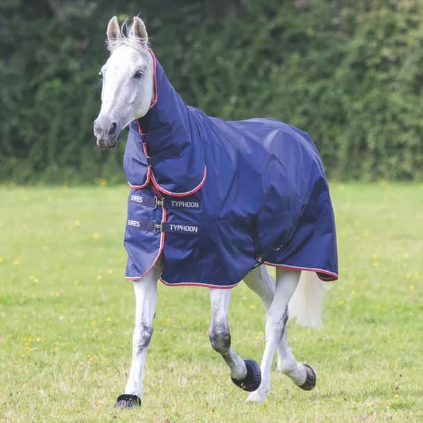 Preview of the first image of BNIB Shires Typhoon 100g combo turnout rug.