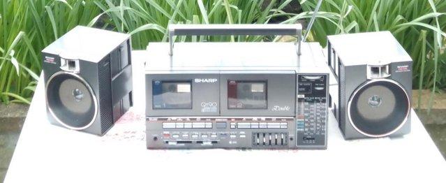 Image 3 of Sharp Qt- 90Double Radio Cassette Player Portabl