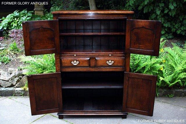 Image 79 of A TITCHMARSH AND GOODWIN OAK WINE CUPBOARD DRINKS CABINET