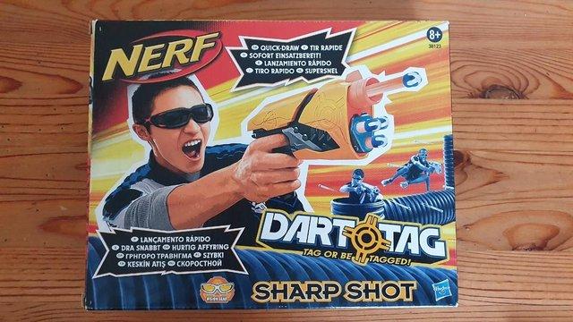 Preview of the first image of NERF gun: Dart Tag Sharp Shot, perfect condition with box.