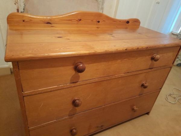 Image 1 of Real solid pine chest of drawers