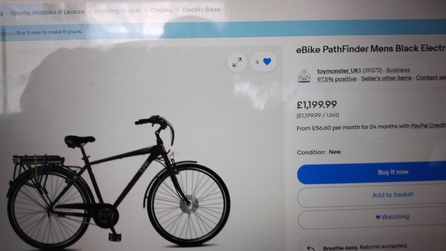 Image 2 of BRAND NEW BOXED PATHFINDER E CYCLES.....