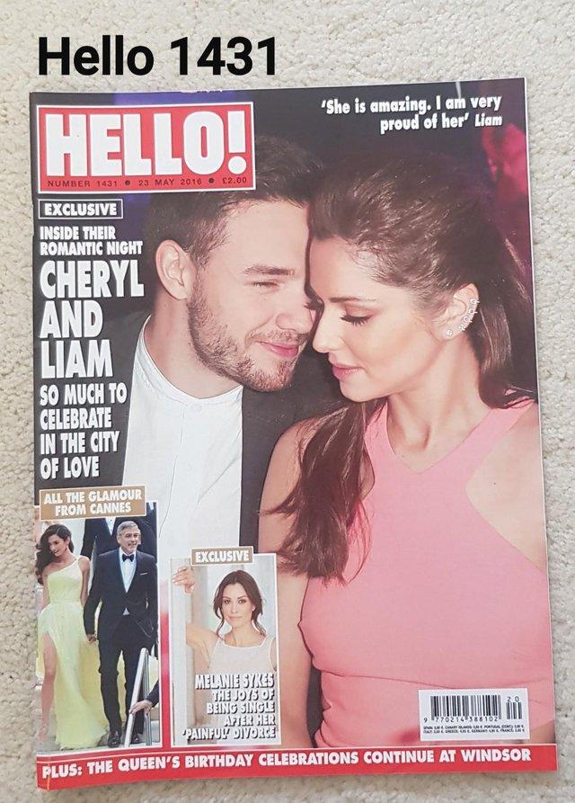 Preview of the first image of Hello Magazine 1431 - Cheryl & Liam / Glamour from Cannes.