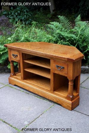 Image 53 of AN OLD CHARM FLAXEN OAK CORNER TV CABINET STAND MEDIA UNIT