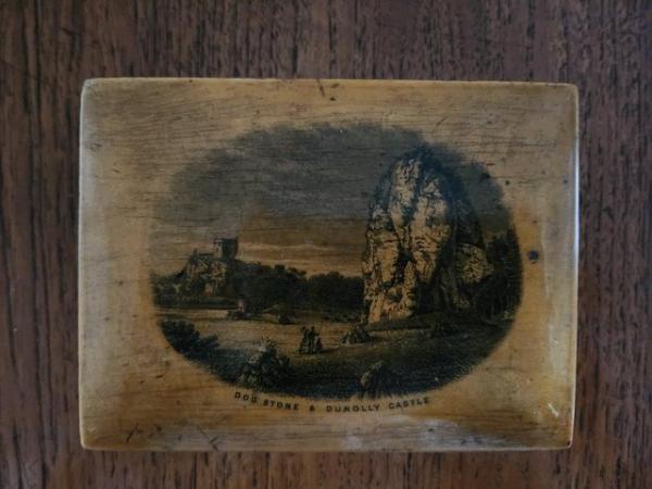 Image 1 of Mauchline Ware wooden trinket box antique