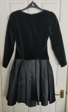 Image 2 of Vintage 1980s Black Occasion Dress - Size 10   BX41