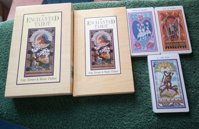 Image 1 of tarot cards & book set the enchanted tarot