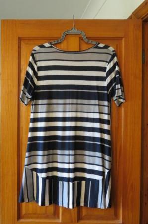 Image 2 of New Capri Navy, Grey & White Striped Top S/M  38" bust