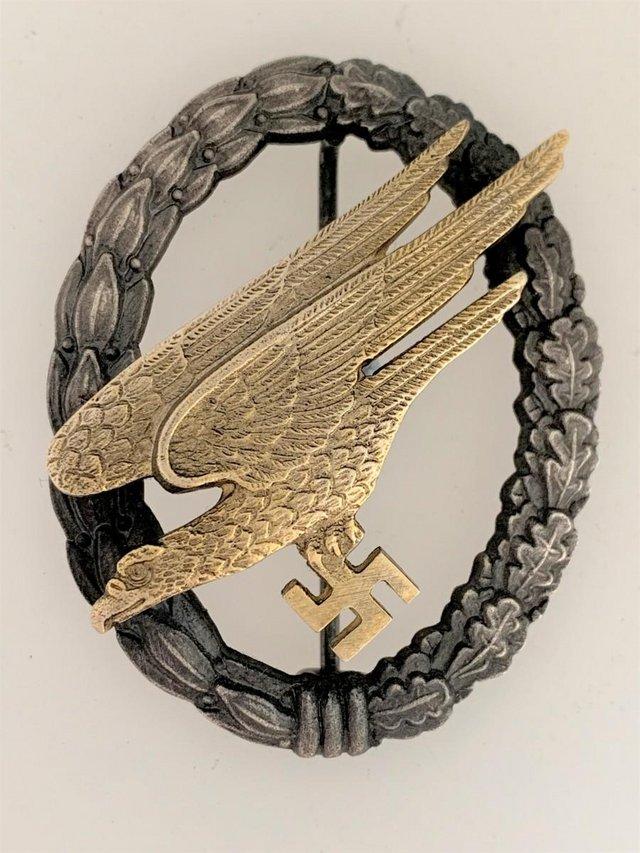 Preview of the first image of Luftwaffe Paratrooper badge- Juncker type..
