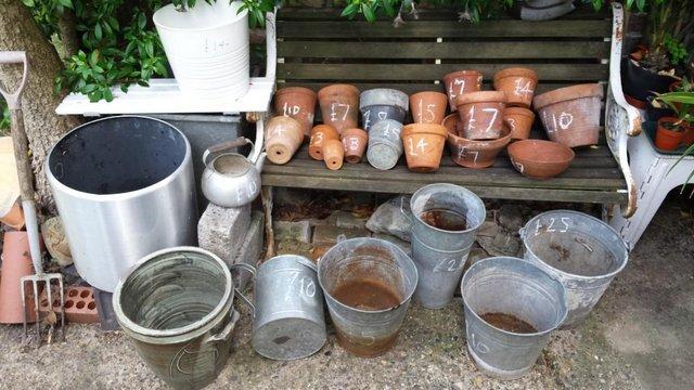 Image 4 of Vintage Flower Pots & Galvanized Containers