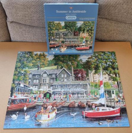 Image 1 of 1000 piece jigsaw called SUMMER IN AMBLESIDE BY GIBSONS.