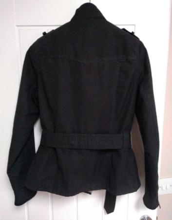 Image 2 of Barbour Biker Black Waxed Ladies / Womens Jacket - Size 10