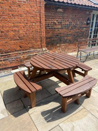 Image 1 of New Picnic bench£100 Seats 8 FlatPack fits in car see photos