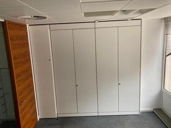 Image 12 of Lockable 4 door white office tall double cupboards/storage