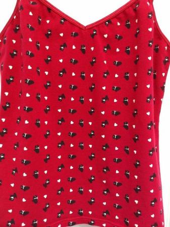 Image 3 of New Women's Bhs Summer Pyjama Cami Top Size 10 12 Red