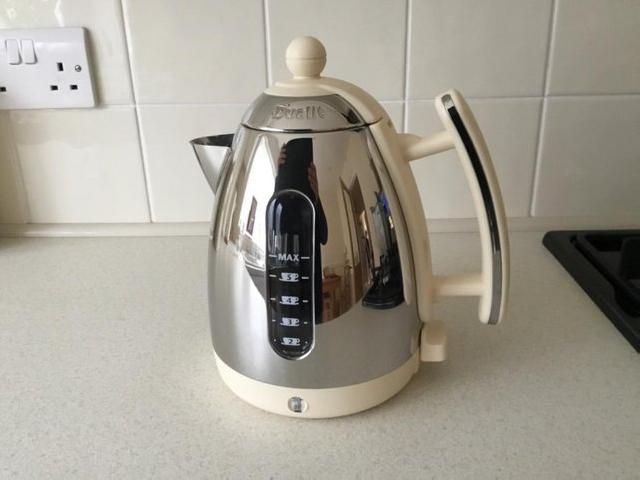 Preview of the first image of New Dualit Stainless and Cream cordless kettle.
