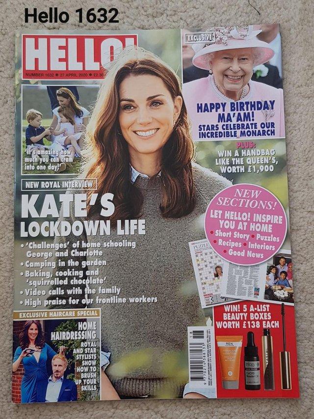 Preview of the first image of Hello Magazine 1632 - Kate's Lockdown Life / Queen at 94.