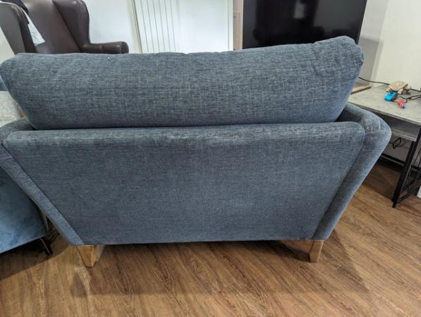 Image 3 of Oak Furnitureland Dalby Loveseat Sofa Denim Fabric