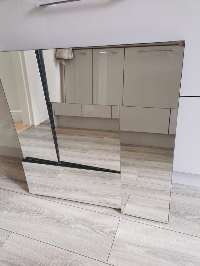 Preview of the first image of Geometric Square Wall Mirror.