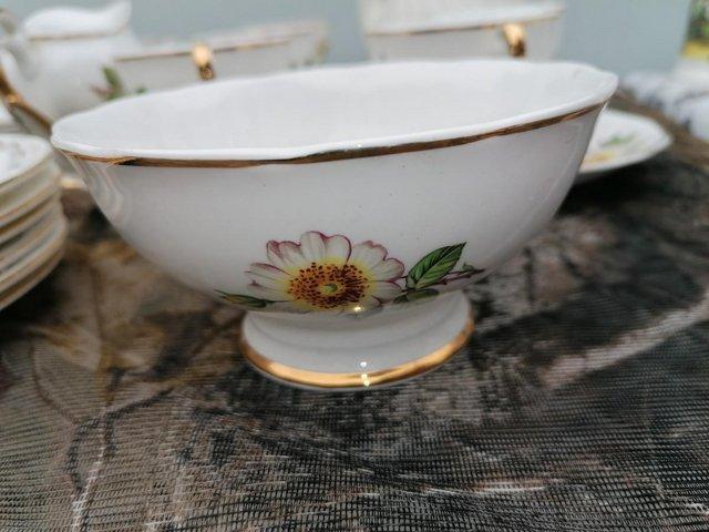 Preview of the first image of Beautiful Delicate Yellow Rose Fine Bone China Tea Set.