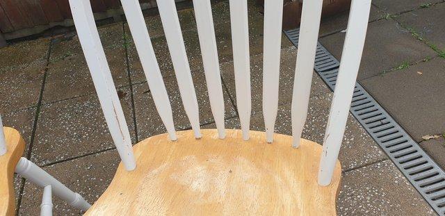Image 4 of Country style wooden dining chairs x 4