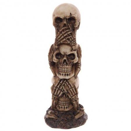 Image 1 of Gruesome Skull Totem Ornament.  Free uk Postage