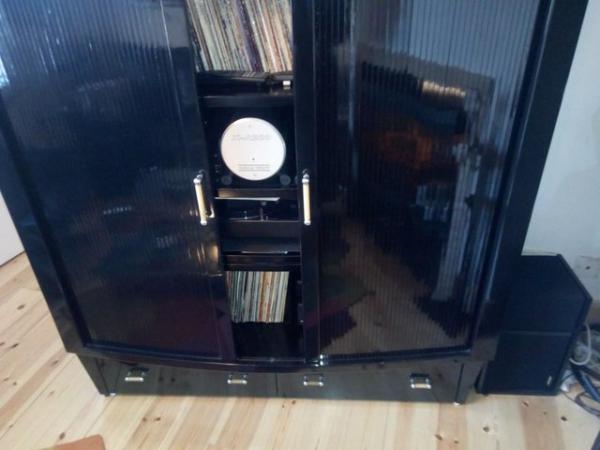 Image 3 of Vintage Vinyl Record Cabinet - Piano Black