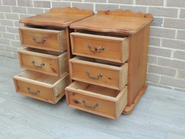 Image 7 of Pair of Welsh Pine Bedside Tables - very strong (UK Delivery