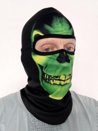 Image 2 of Green monster face mask with FREE jungle hat.