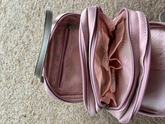 Preview of the first image of Antler Cosmetic Bag Pink/Grey..…………..