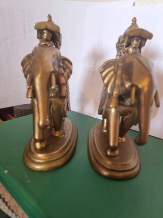 Image 1 of Two beautiful brass Elephants in excellent condition