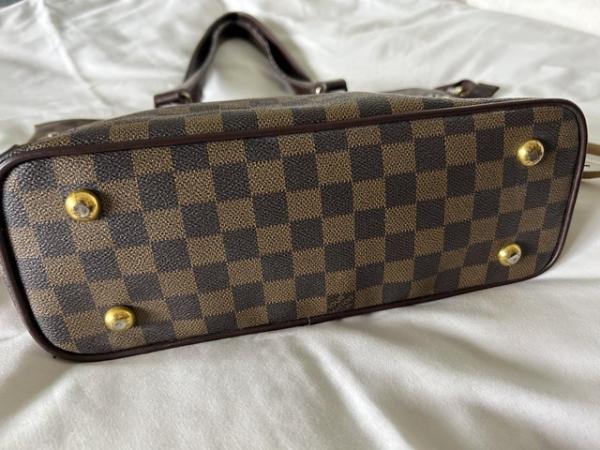 Image 3 of Hobo bag. Brown and cream chequered