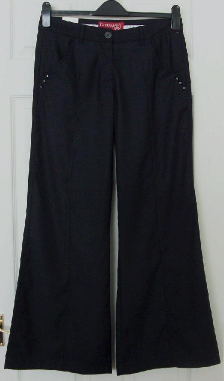 Preview of the first image of Bnwt Ladies Black Trousers By Firetrap - 30W/32L   B6.