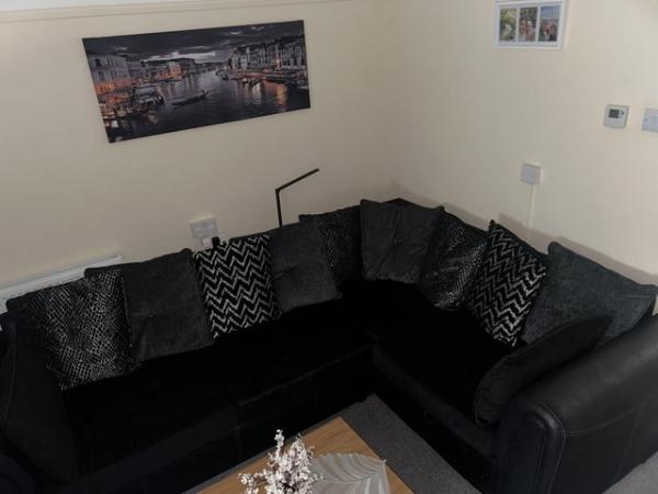 Image 1 of DFS 4 seater l shape sofa with double bed built in delivery
