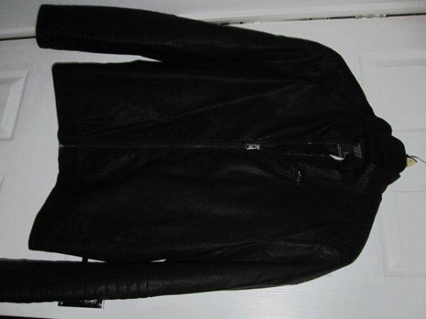 Image 3 of NEW WITH TAGS FAUX LEATHER JACKET
