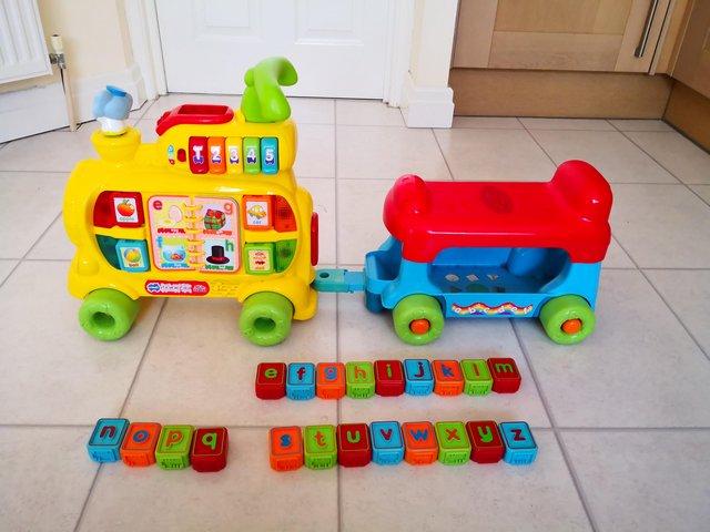 Preview of the first image of VTech Ride Along Alphabet train.