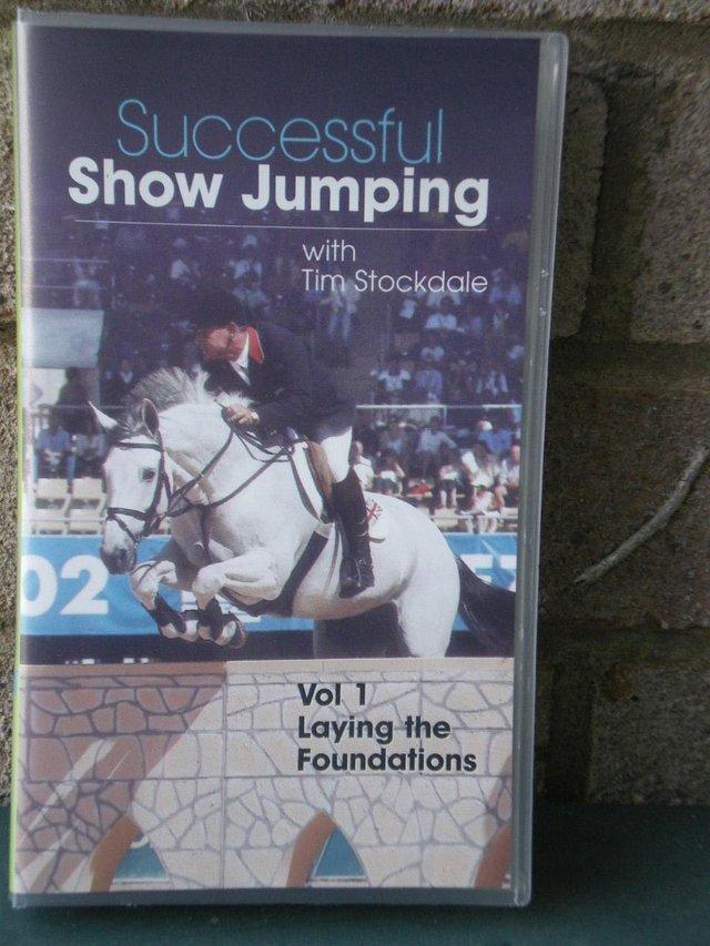 Preview of the first image of Successful Showjumping with Tim Stockdale Vols 1-3 VHS tapes.